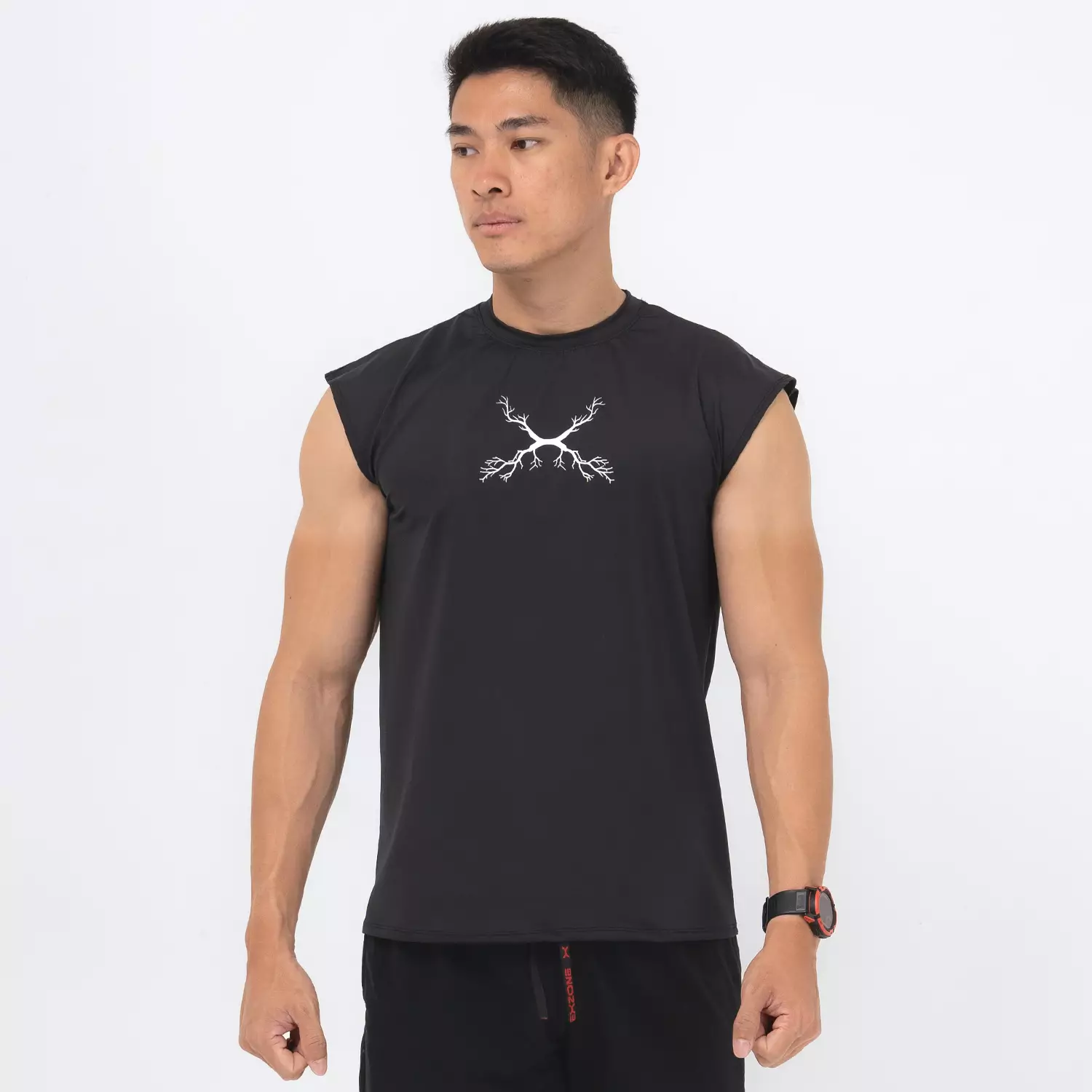 Sports Sleeveless Gothic style Black