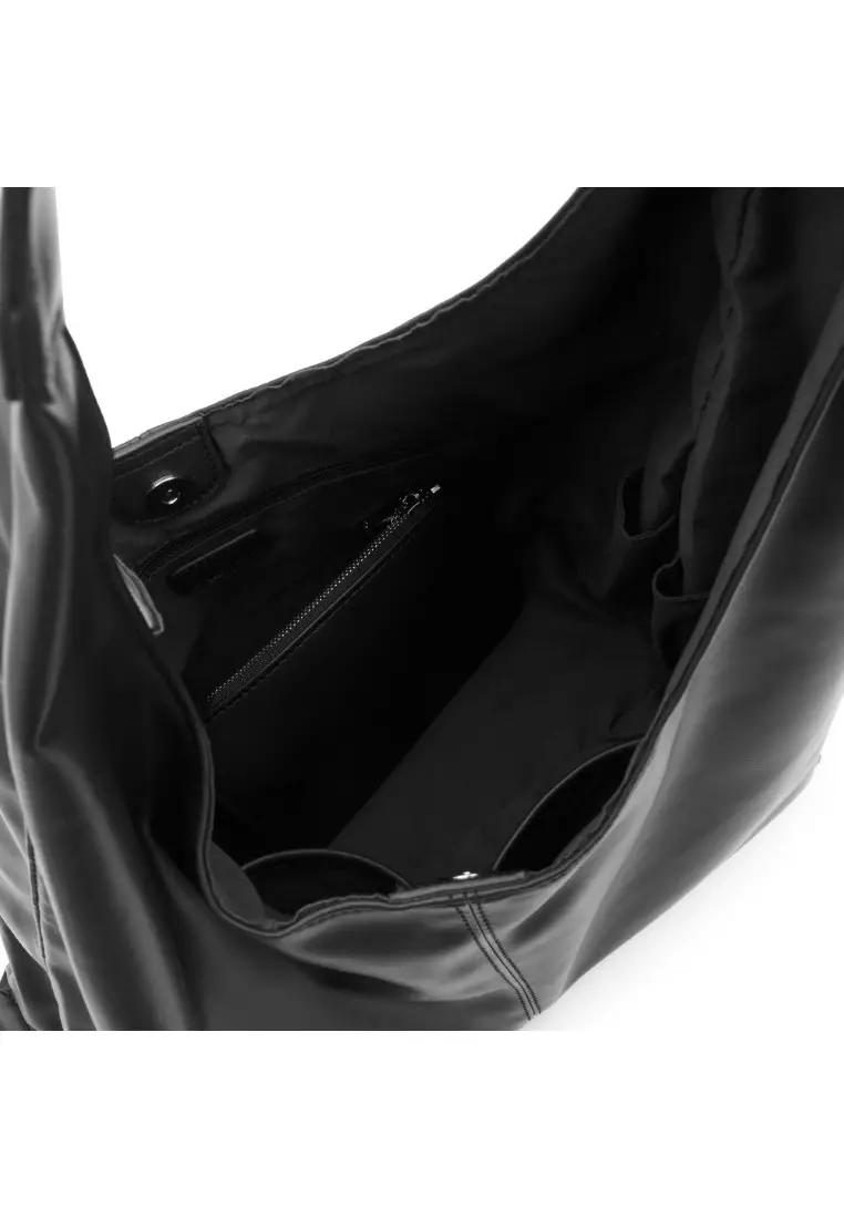 Downtown Hobo Sustainable Vegan Leather Shoulder Bag with Card Holder