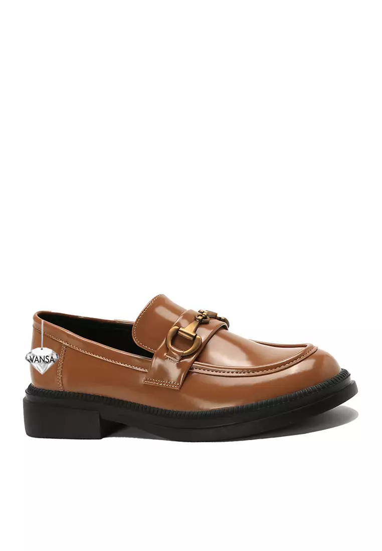 Discount on Twenty Eight Shoes  shoes - SKU: VANSA Fashion Shinny Patent Buckle Loafers VSW-F-530