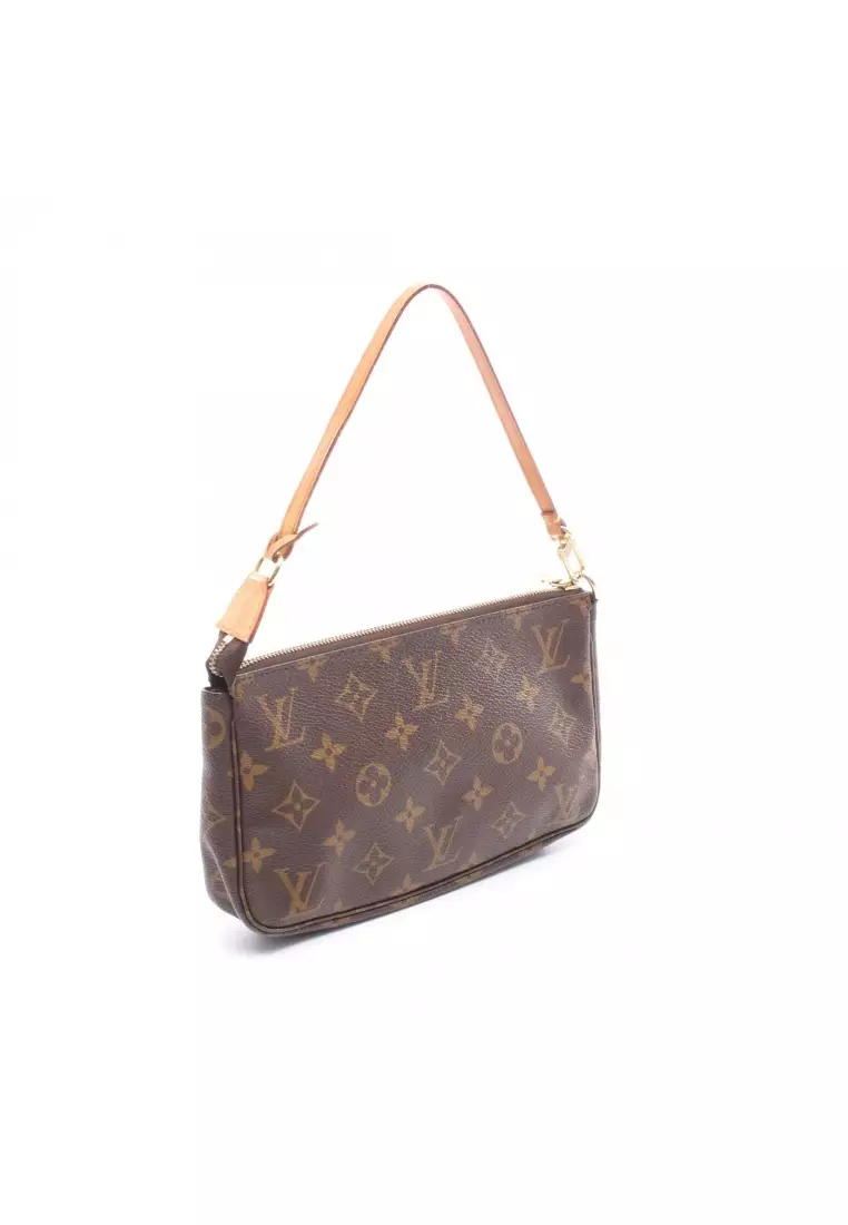 Pre-Loved Louis Vuitton Pochette Accessoires monogram Handbag PVC leather Brown