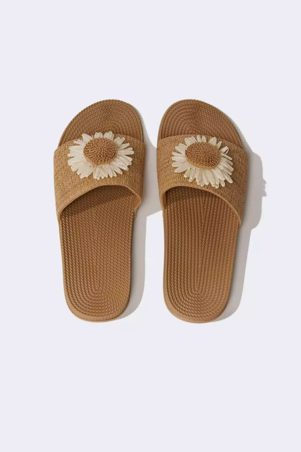 Women's Floral Flat Sole Faux Leather Slippers D8973Ax25Sm