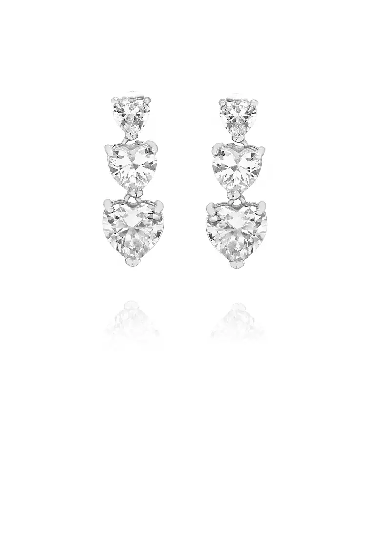 White gold tassel earrings shop