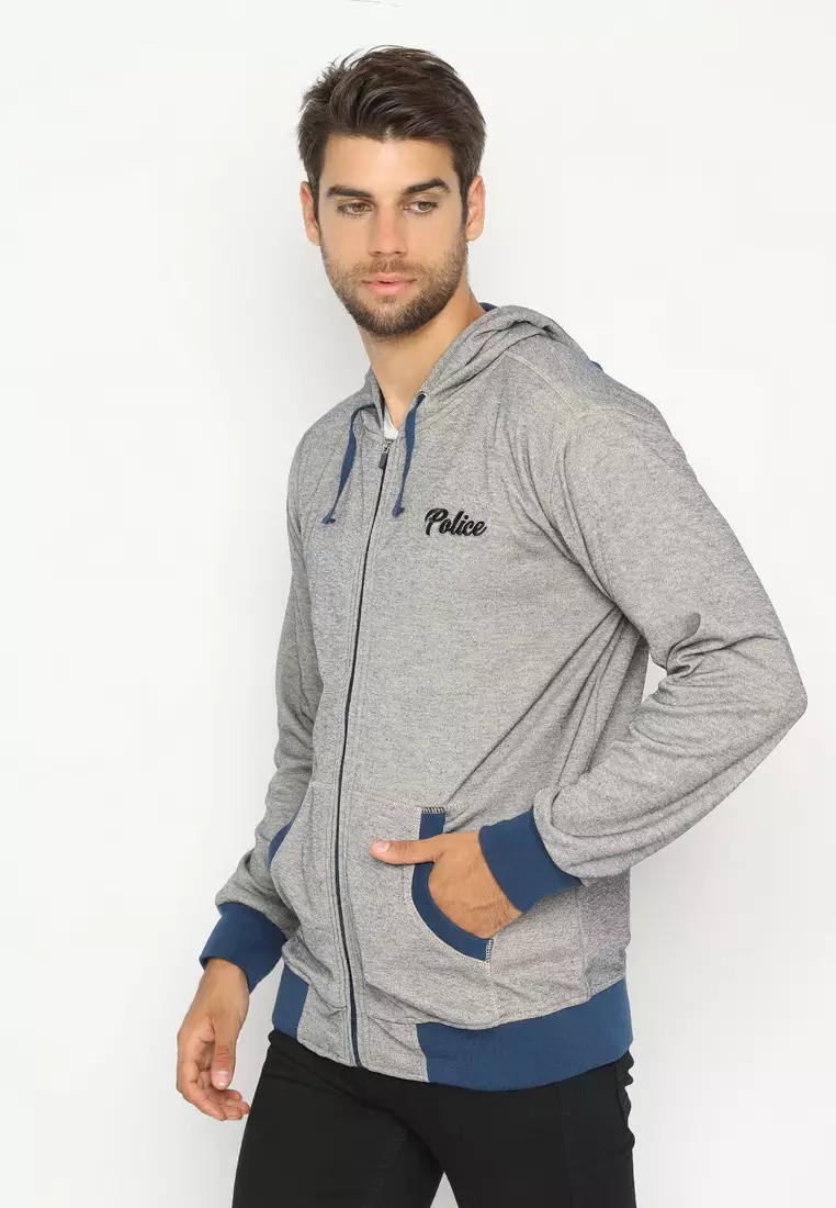 POLICE Hoodie Bordir Pria 26210028