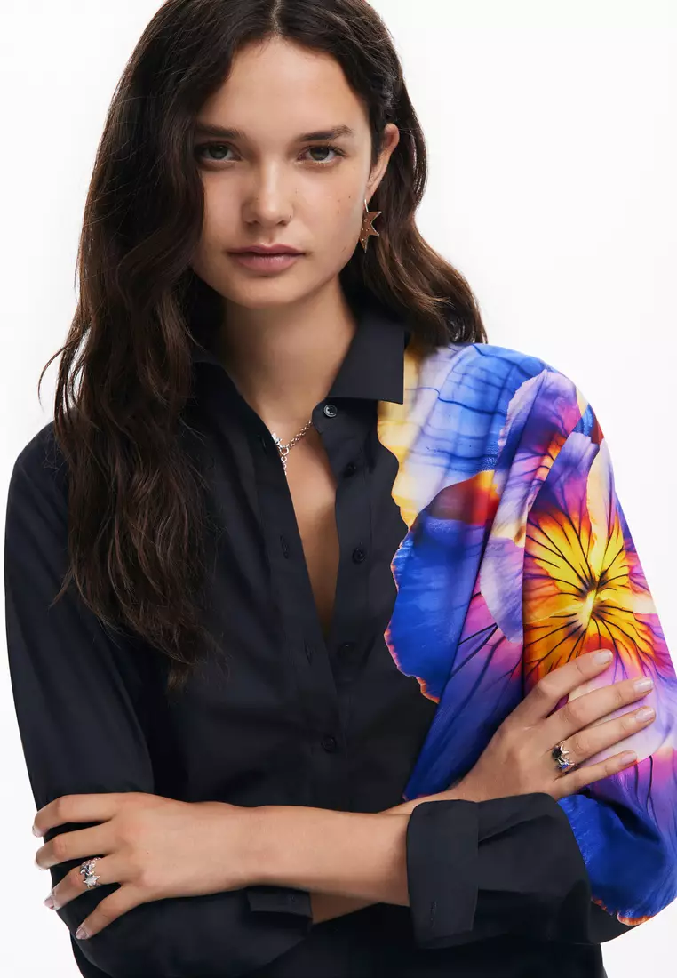 Desigual Woman Floral shirt dress M. Christian Lacroix.