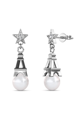 Her Jewellery silver Twinkling Paris Earrings - Made with Swarovski Crystals A78D9AC1A11E9DGS_1
