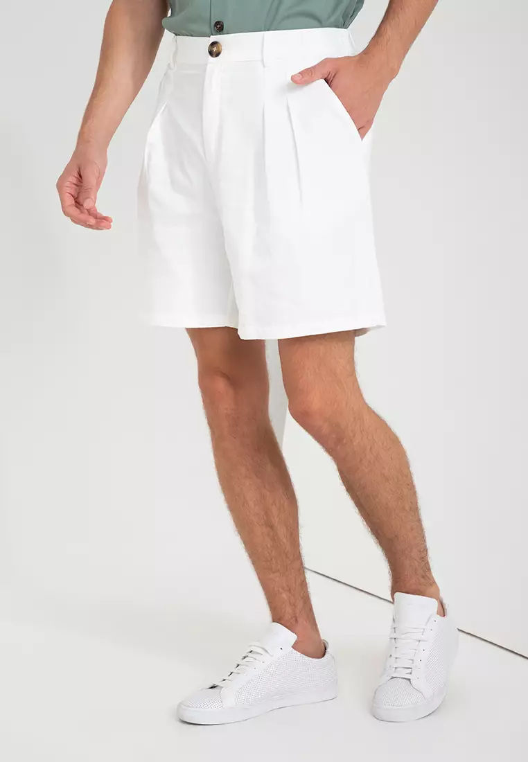 Double shop pleated shorts