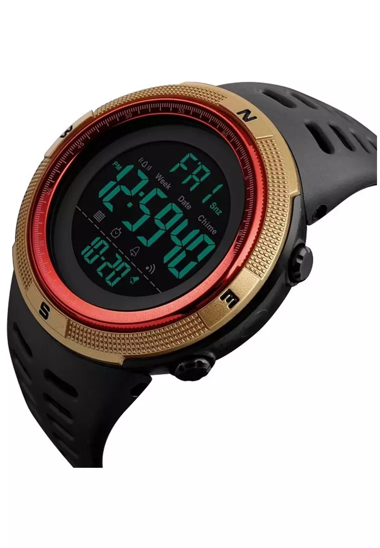 Jam Tangan Kasual Digital Pria Waterproof 50m Strap Tali Material Silicone HT65 ORIGINAL