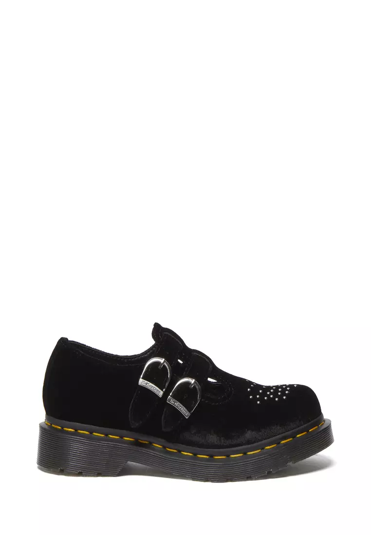 Discount on Dr. Martens  shoes - SKU: 8065 Vegan Velvet Mary Jane Shoes Black Women