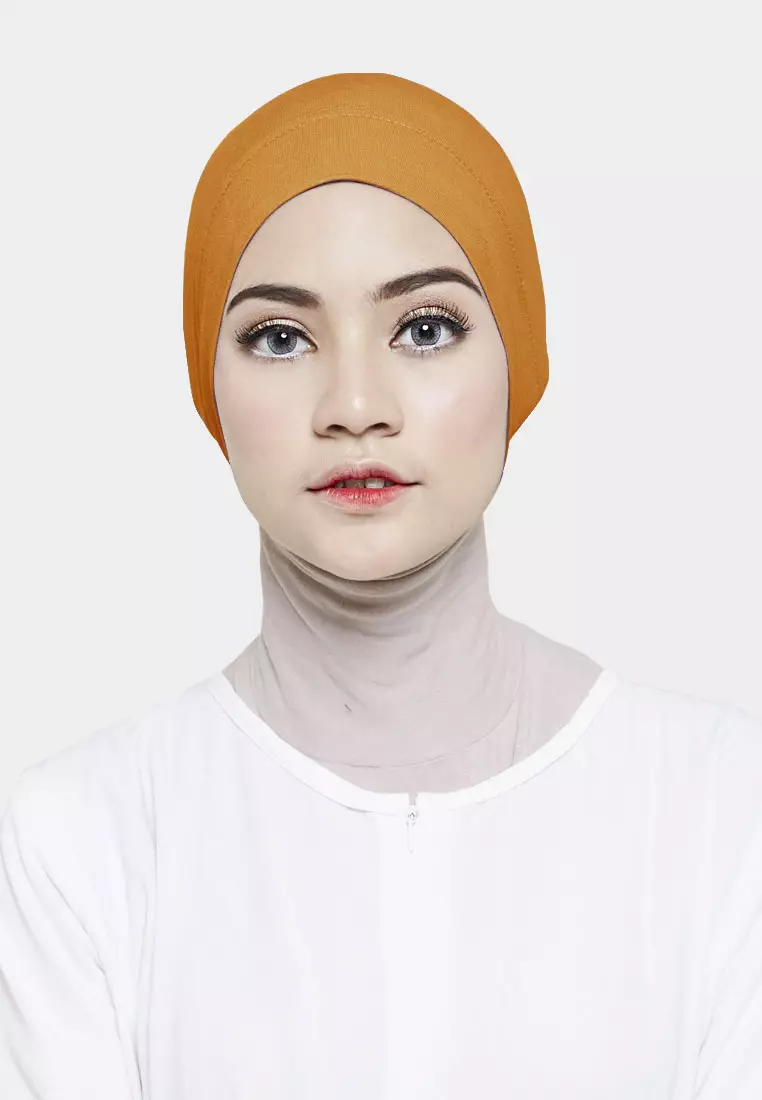 Cotton Bee - Inner Rayon Basic | Ciput Hijab Karet | Dalaman Kerudung - Yellow