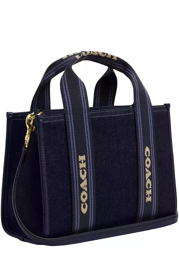 Smith Tote Bag 24 In Regenerative Cotton - Dark Denim Multi CCL67