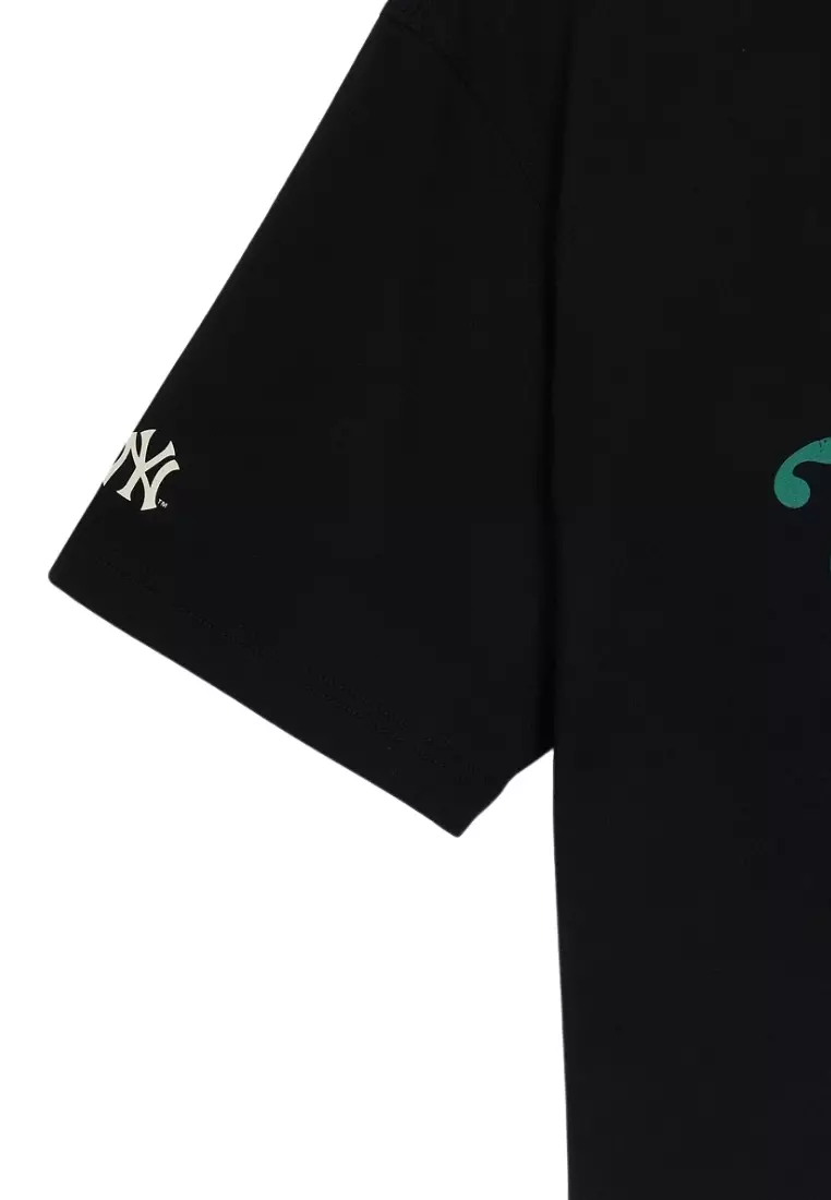 ☆MLB Korea☆ Varsity Big Logo Overfit Short Sleeve T-Shirt Varsity Big Logo Oversized-fit T-shirt New York Yankees