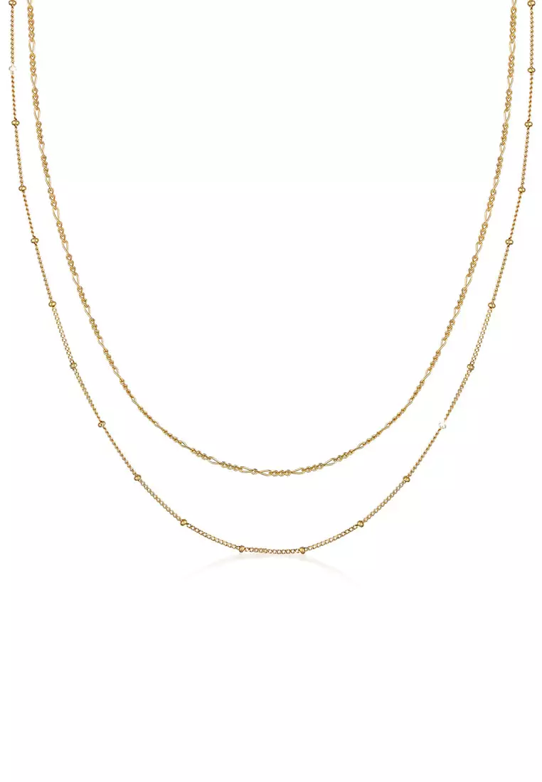 Buy ELLI GERMANY Gold Plated Ball Chain Necklace Set Online ZALORA Malaysia