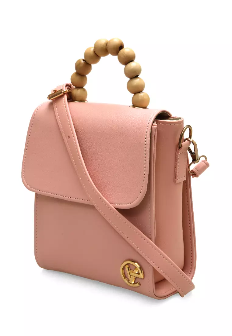 Tamara Tas Manik Mini Desain Simple High Quality - Baby Pink