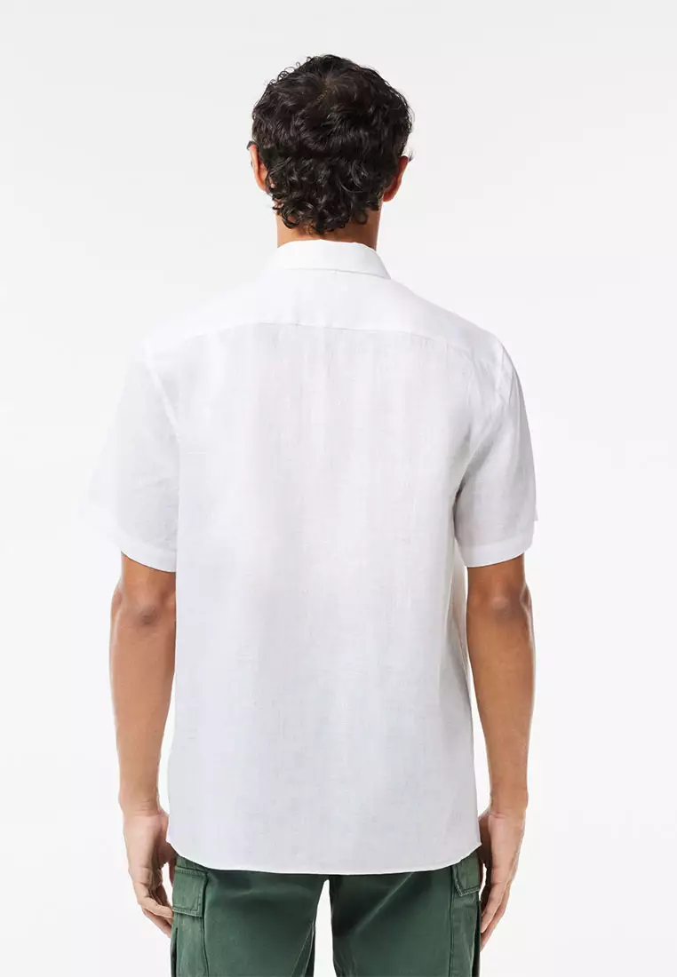 Lacoste Mens Linen Shirts Short Sleeve Buy Lacoste Men's Short