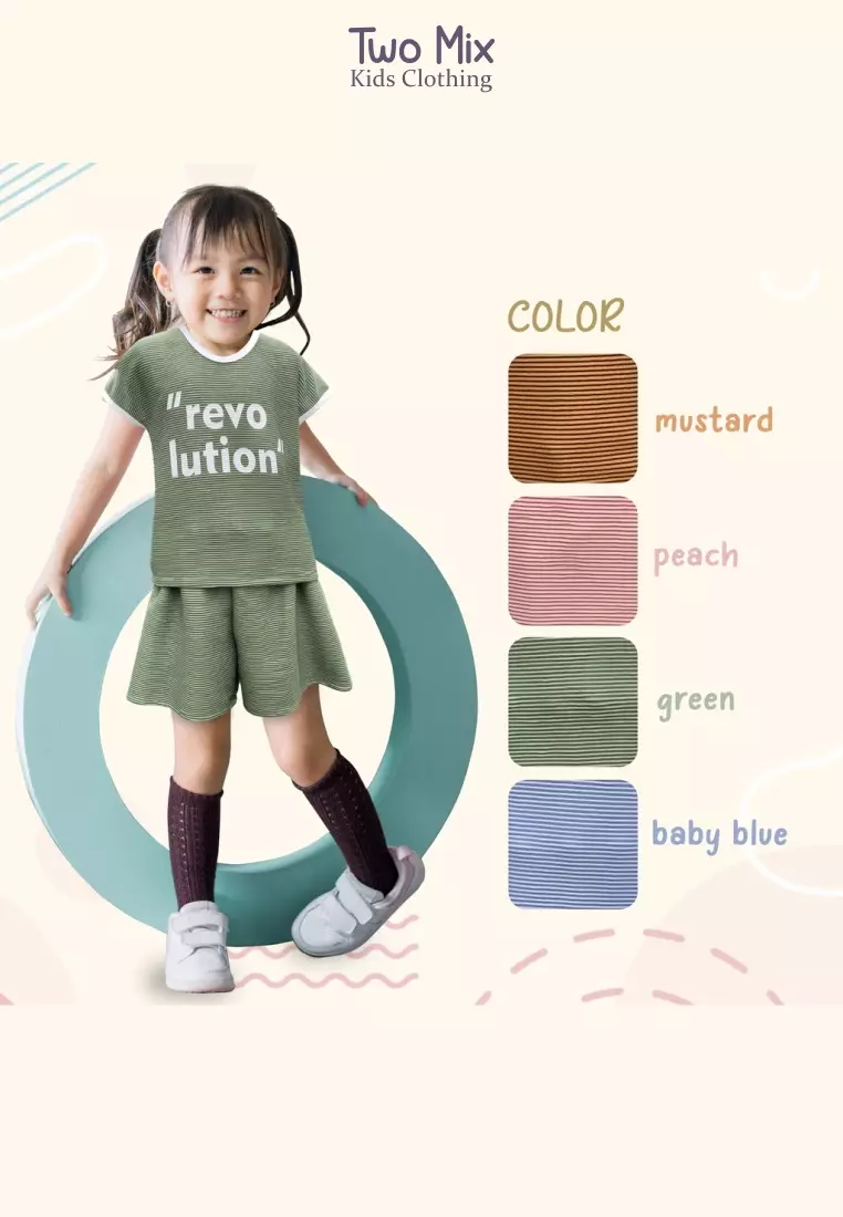 Two Mix - Baju Setelan Anak Perempuan Lucu - Set Baju Anak Cewek 1-8 Tahun 4336