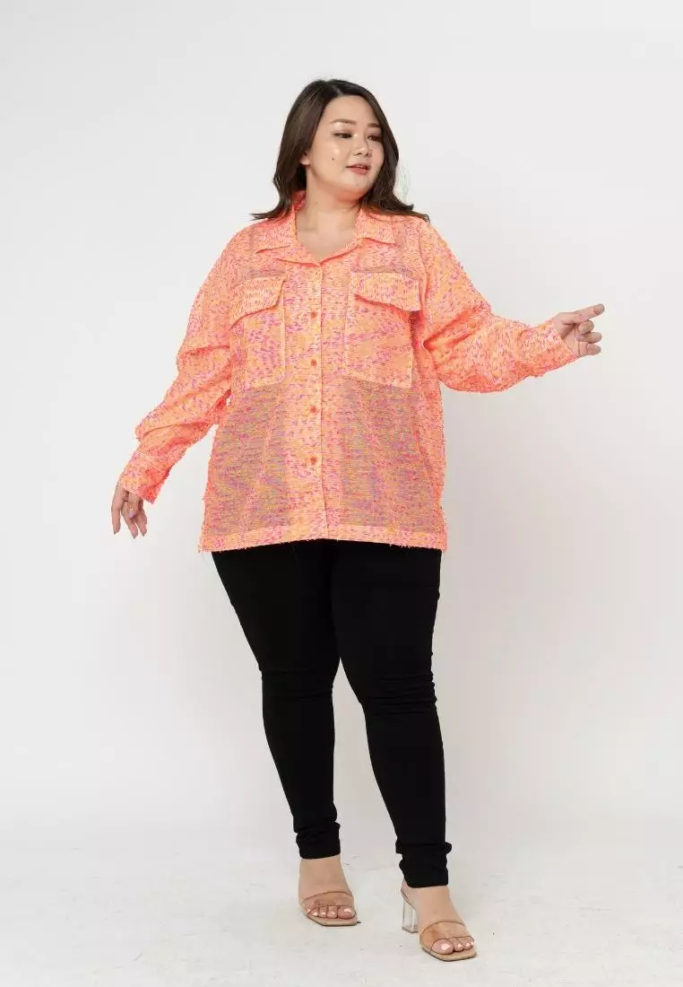 Plus Size Shirt Chia Apricot