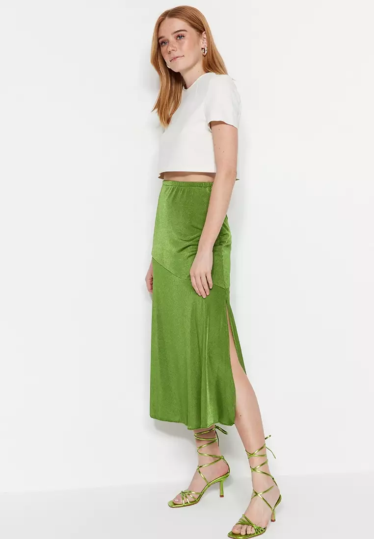 Slit Midi Skirt