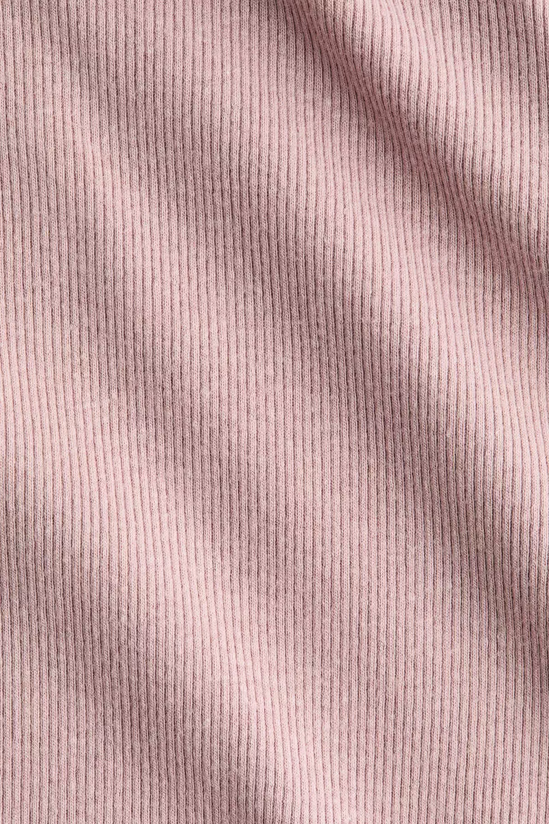 Ribbed cotton-blend top
