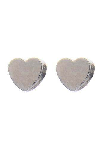 My Flash Trash silver Silver heart Earring Stus E91C9ACC560754GS_1