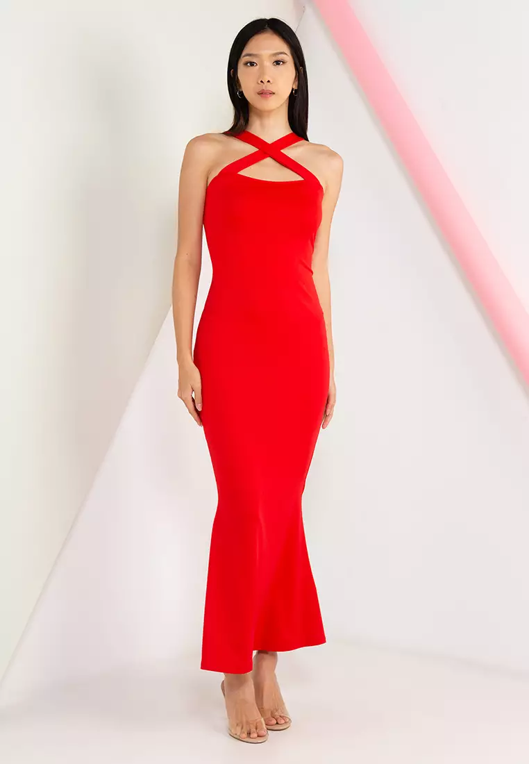 Red bodycon discount dress online