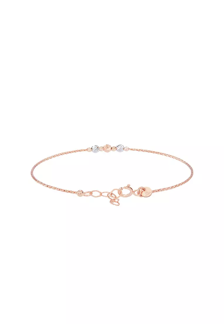 HABIB 585/14K Rose and White Gold Bracelet 714-BR 1F06-WP