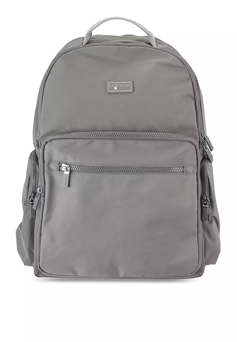 BAGSTATION Crinkle Nylon Backpack 2024 | Buy BAGSTATION Online | ZALORA ...