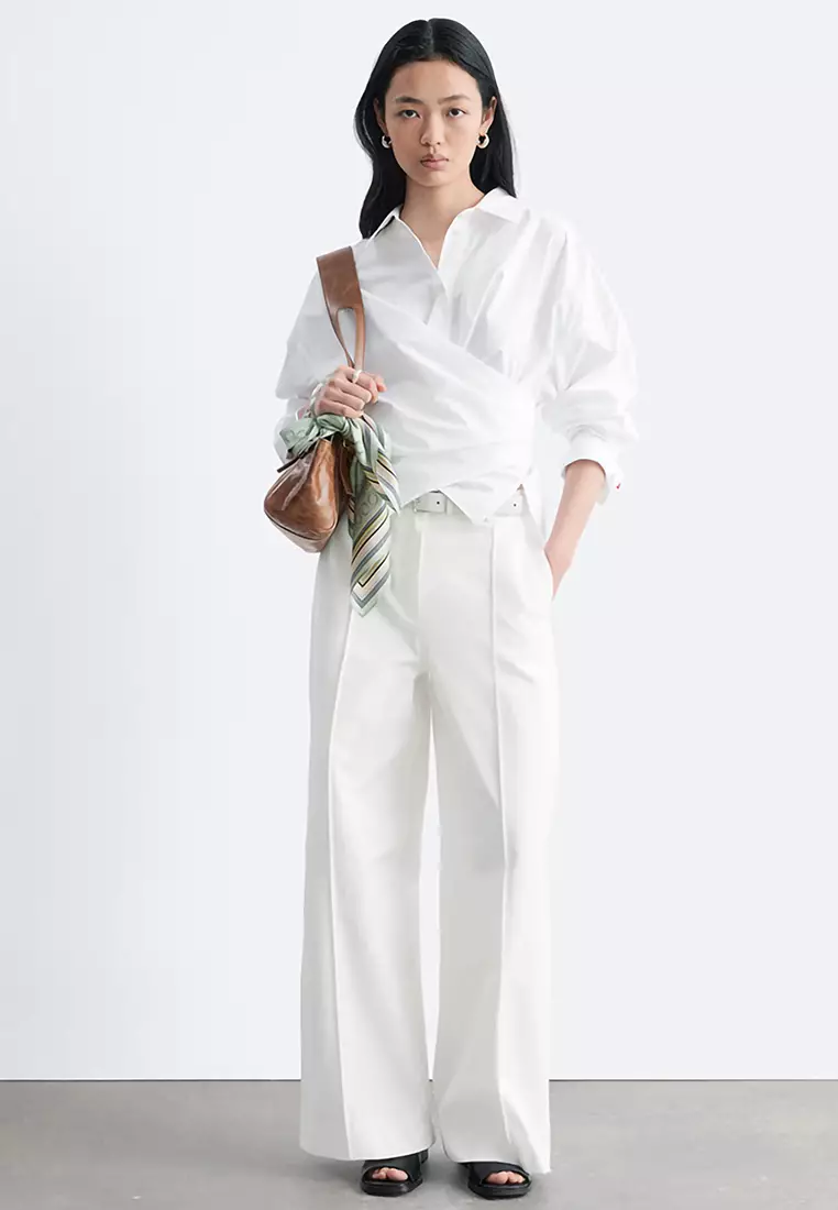 Tie-Waist Cotton Shirt