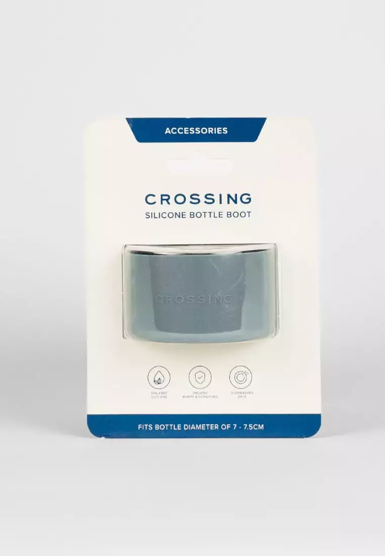 Crossing Silicone Water Bottle Boot - Fits Diameter 7-7.5cm (550ml) Blistered Pack - Forest Green