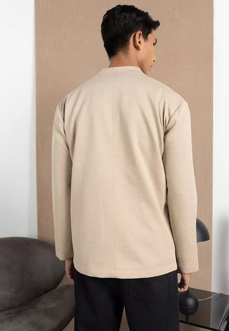 Topman Jersey Collarless Wrap Blazer 2024 Buy Topman Online