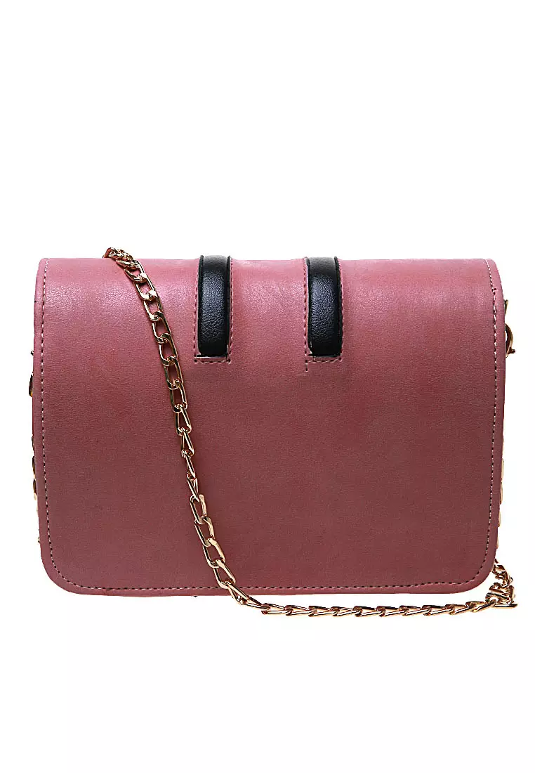 Clea Tas Selempang Wanita Casual Tali Rantai Slingbags Woman Premium Quality - Guava