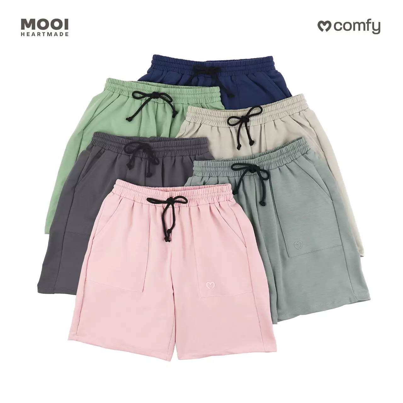 Mooi Celana Pendek Dewasa Comfy Short Pants Adult - Pink Blossom