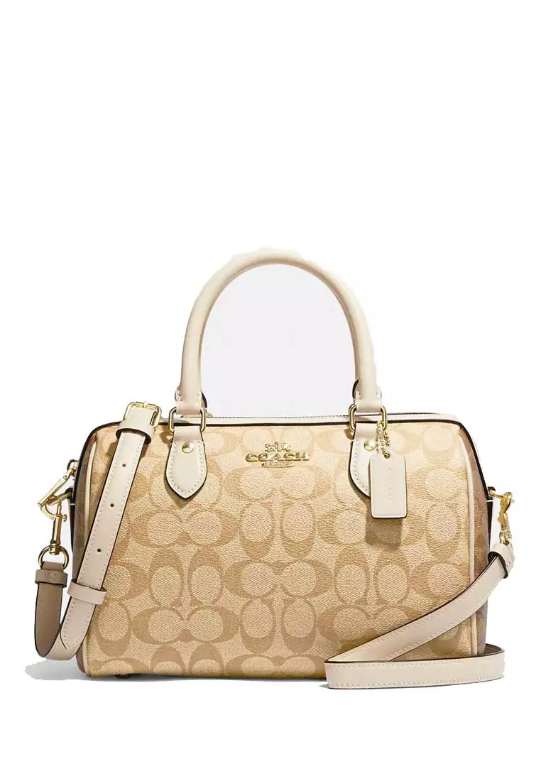 COACH Rowan Satchel In Blocked Signature Canvas