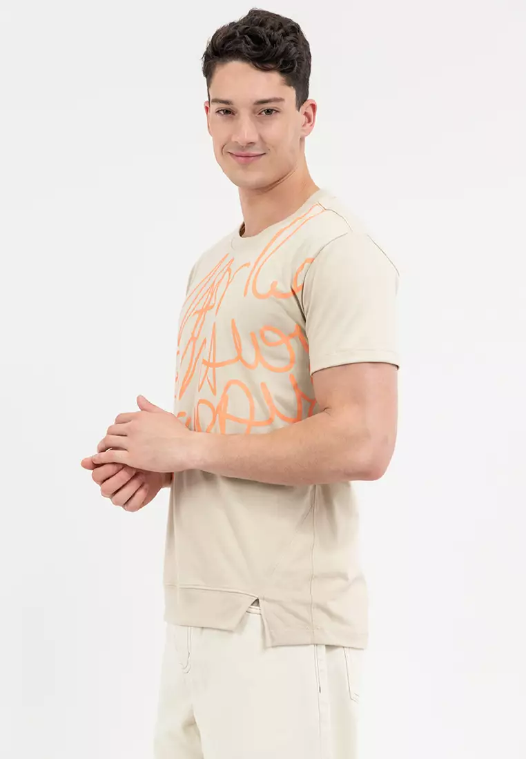 Men's M+FG Beige Tee