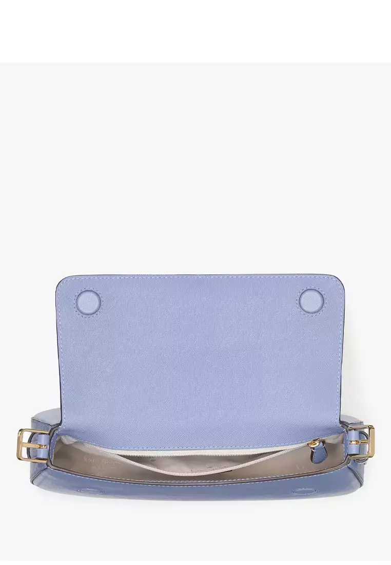 Madison Saffiano Leather Small Flap Shoulder Bag