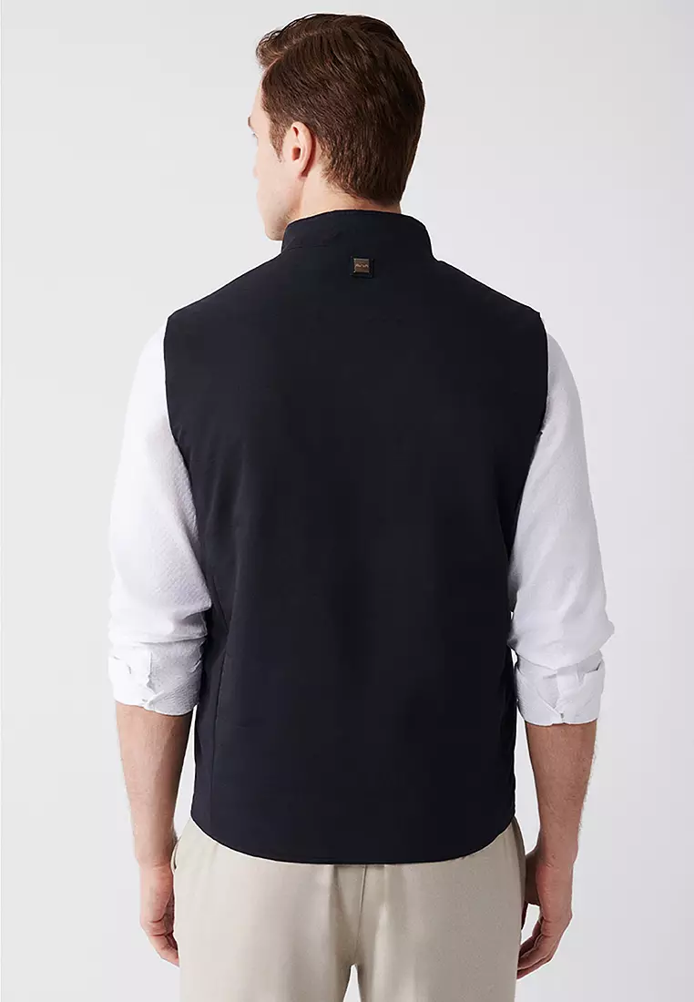 Stand Collar Water Repellent Puffer Vest