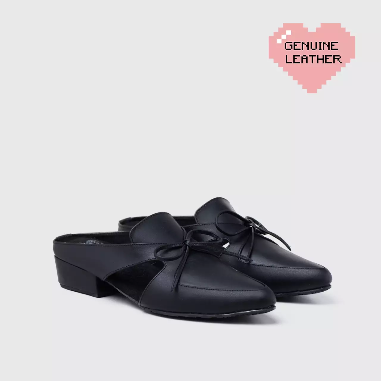 Plataria Mules Genuine Leather Black