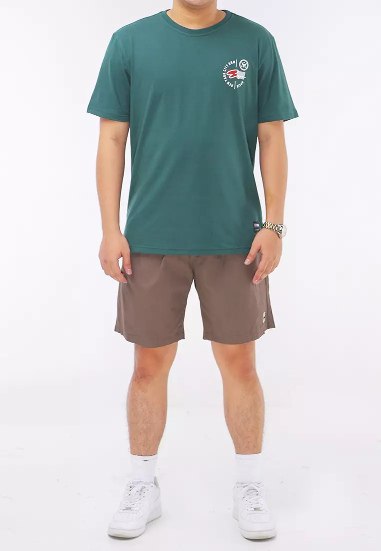 Round Neck Streaky Short Sleeves