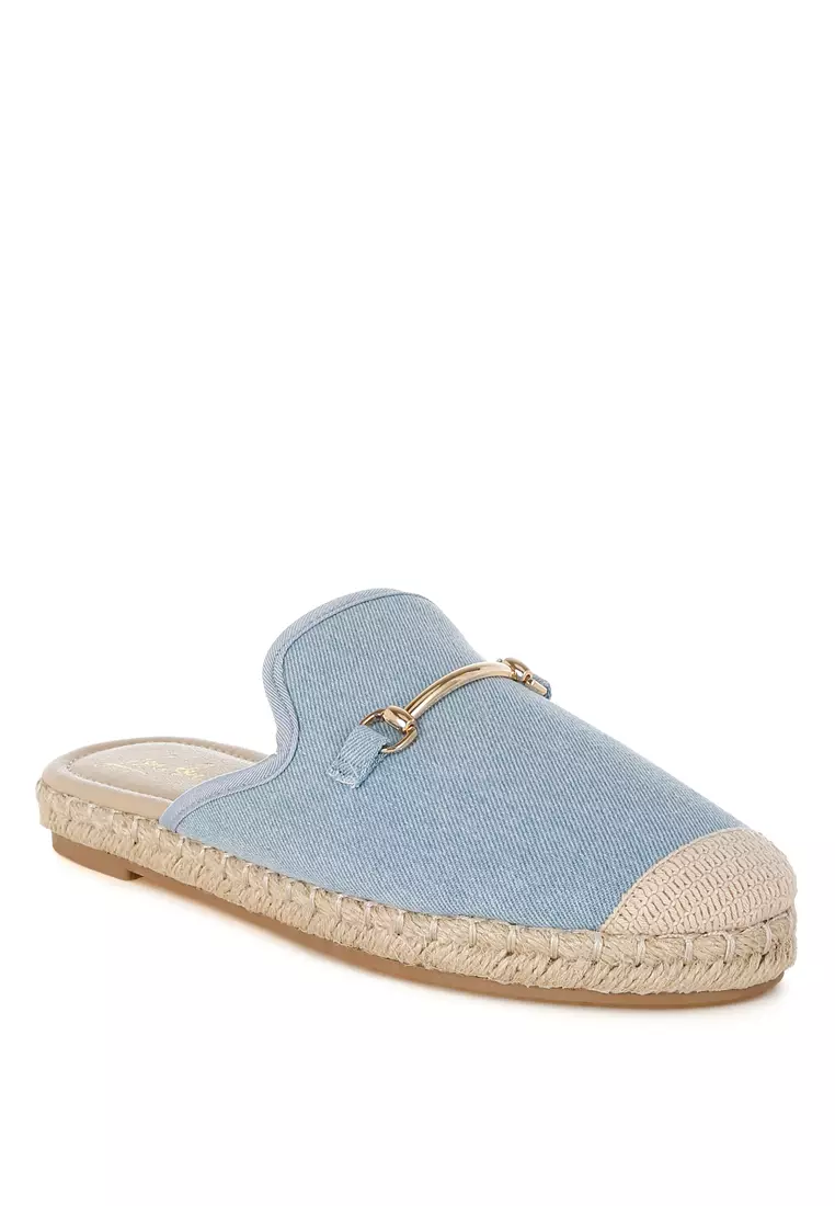 Sandal Selop Denim Slip-On dari Denim