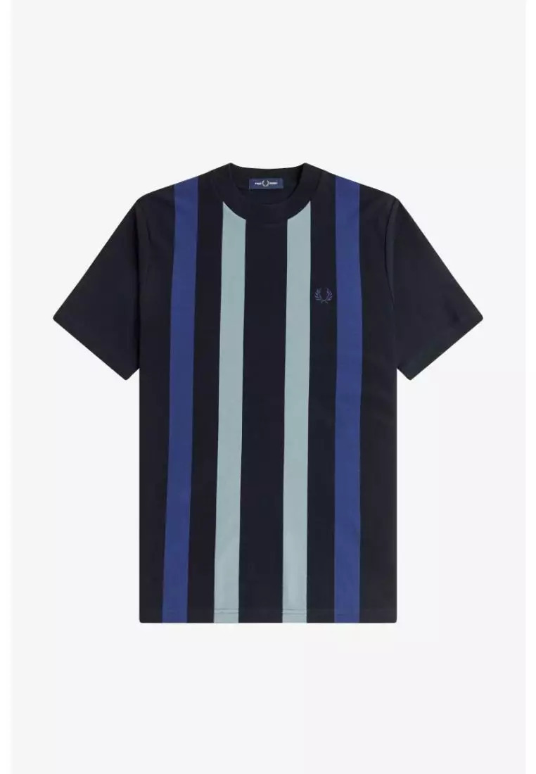 Buy Fred Perry Fred Perry M1761 Vertical Stripe T-Shirt (Black