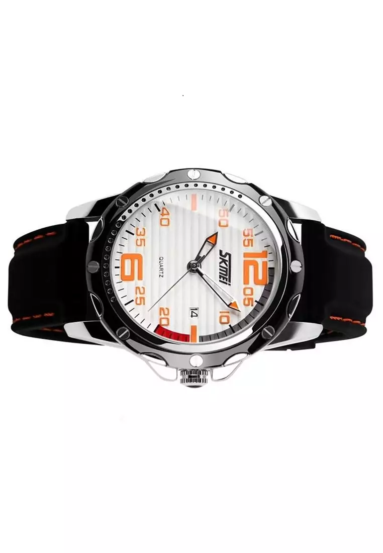 Jam Tangan Casual Analog Pria Waterproof Strap Tali Material Silicon DF17 ORIGINAL