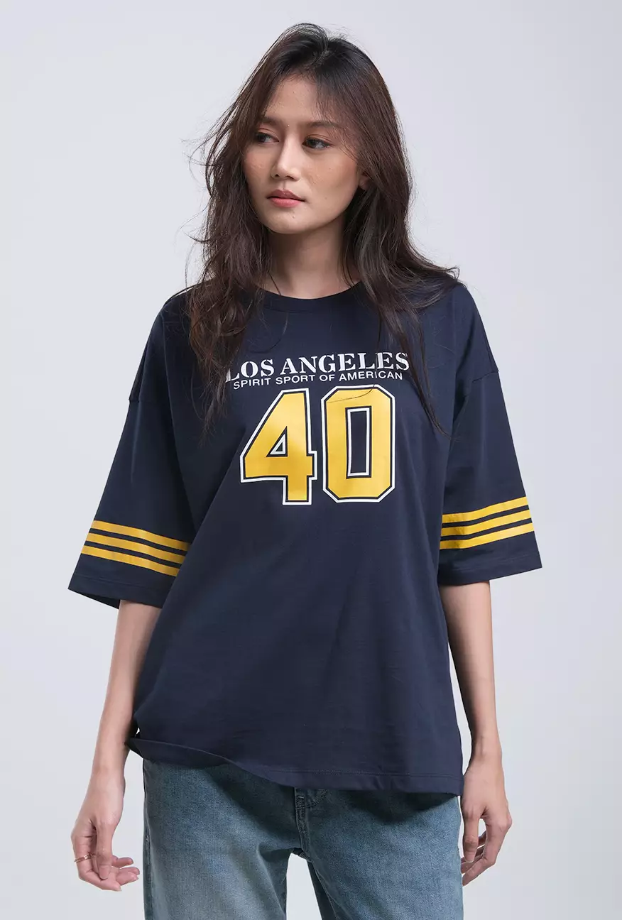 Kaos Oversize Wanita Nirina Navy