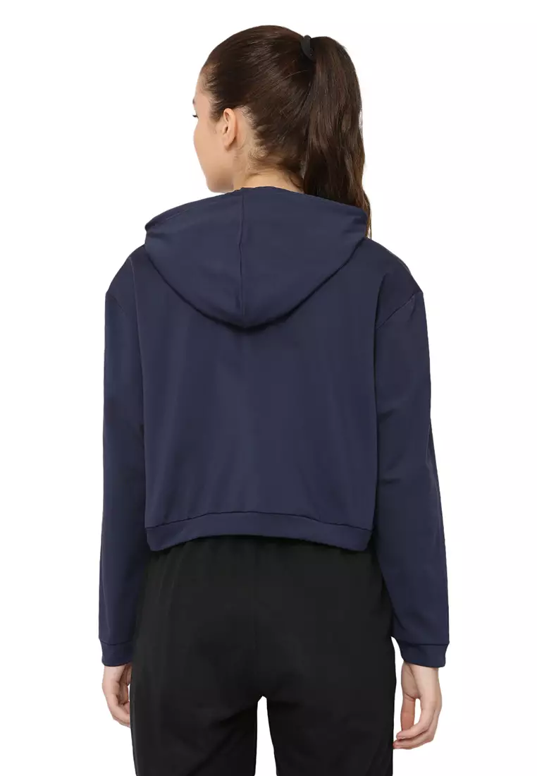 Olahraga/Pelatihan Wanita Hoodie Crop Biru