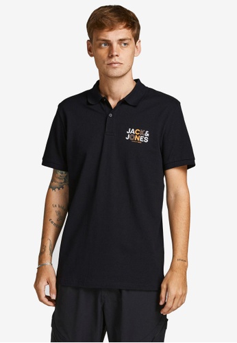 Jack & Jones black Steve Short Sleeves Polo Shirt 3C7BFAA82A2991GS_1