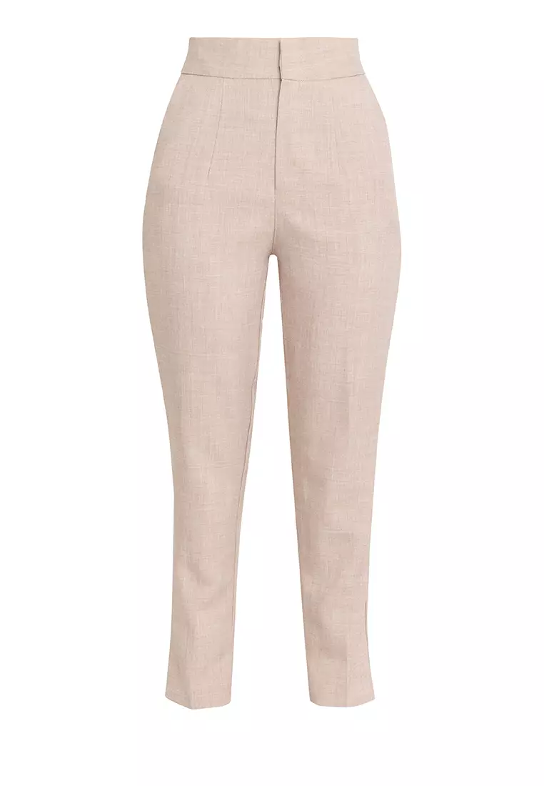 Toronto Tapered Leg Trousers With Front Zipper