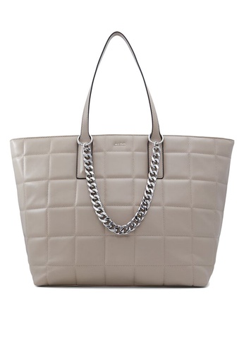 ALDO beige Oberble Quilted Tote Bag B8B40AC35D06D6GS_1