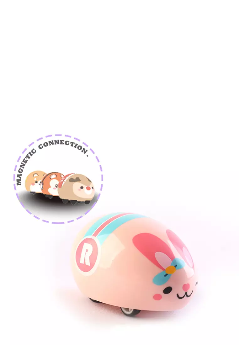 Okiedog Magnetic Carnimal Rabbit - Mobil mainan magnet anak