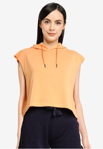 ONLY orange Sia Life Sleeveless Hood 1C7CDAAAD06ABBGS_1