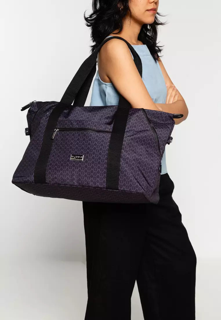 Printed Nylon Large Top Handle Bag