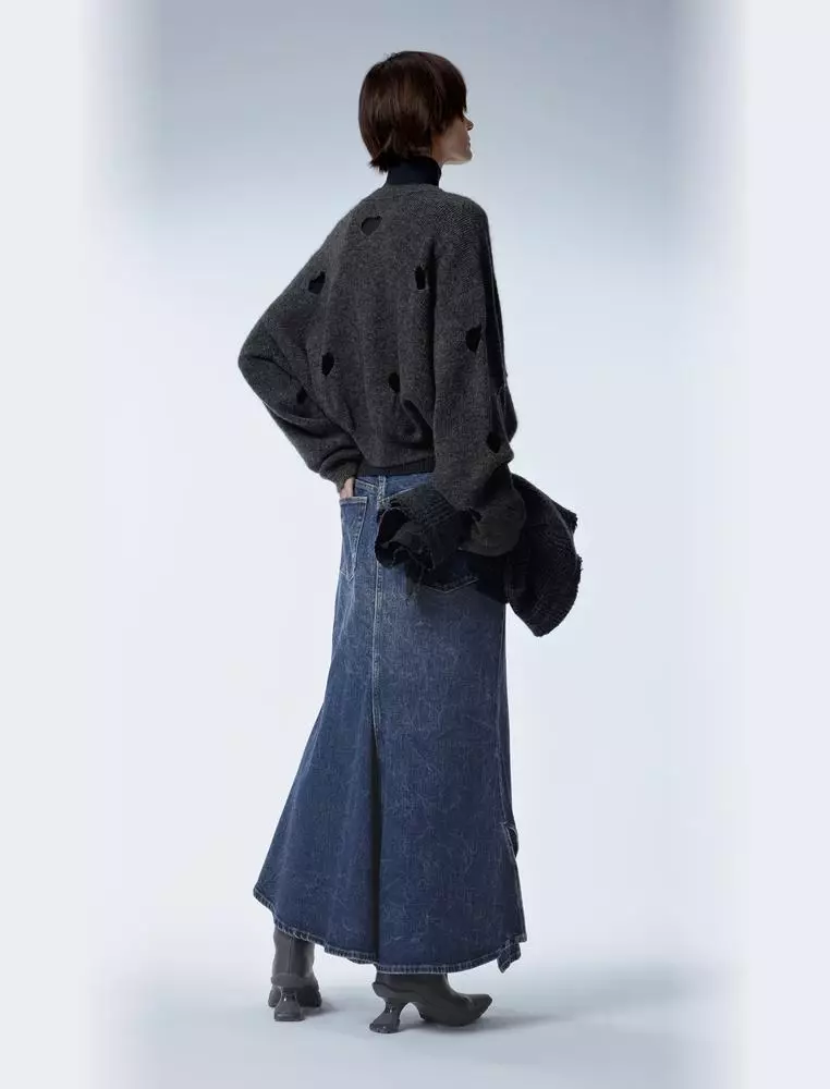 A-Line Denim Mermaid Skirt