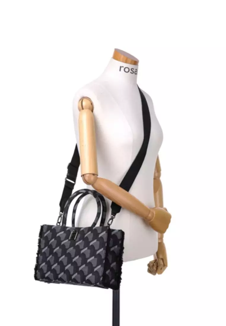 韓国大人気[rosa.K] JEANS MONOGRAM DAY TOTE DENIM BLUE_SM Jual ROSA.K Jeans Monogram Day Tote Denim Blue SM Original